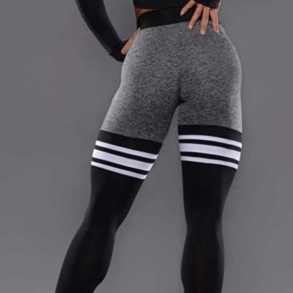 Bombshell Thigh-High Leggings - Heather XS